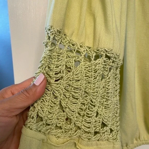 Lucky Brand Crochet Peasant Blouse - Picture 8 of 9